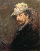 James Ensor Self-Portrait with Flowered Hat oil painting picture wholesale